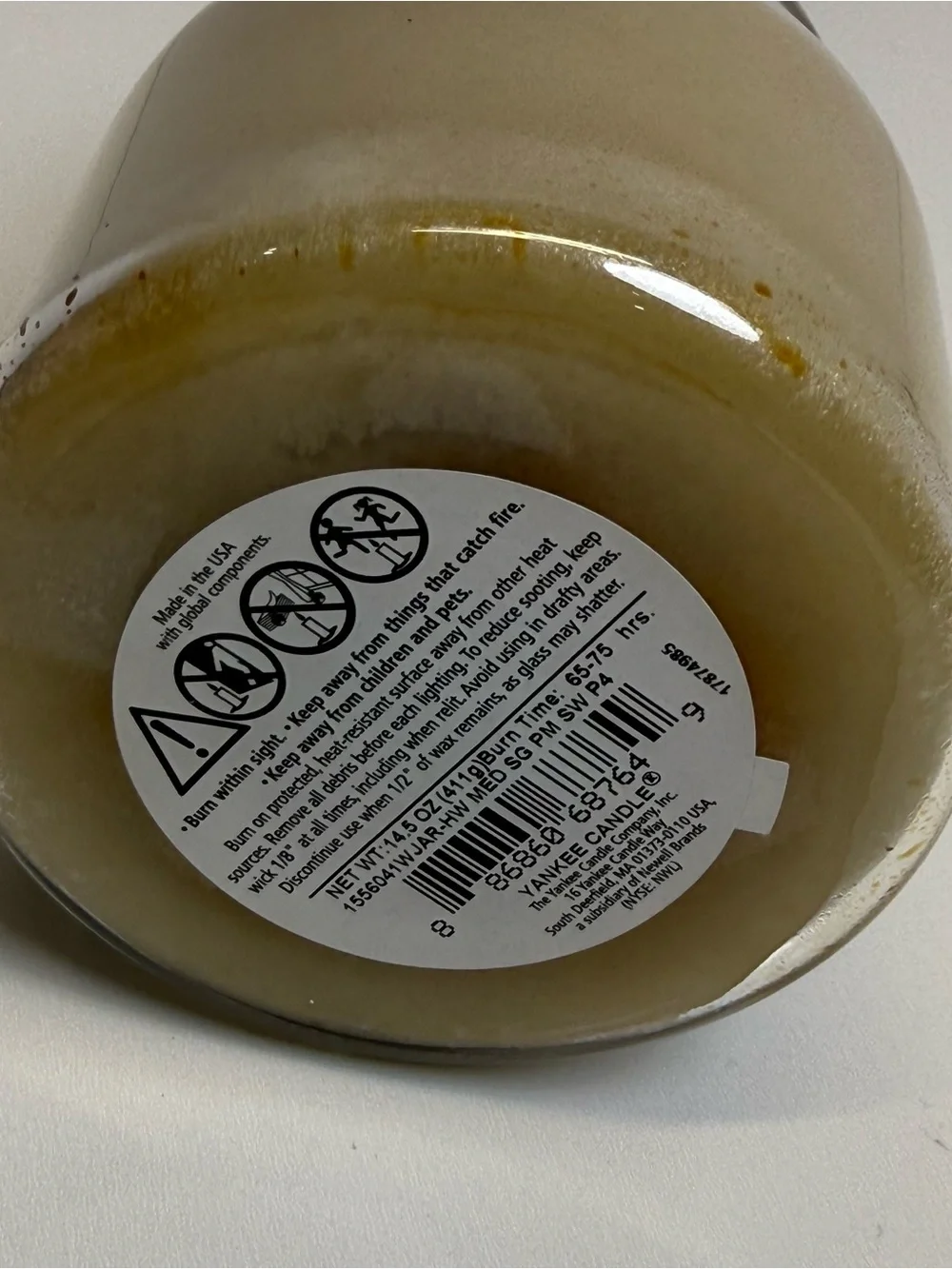 Yankee Candle Sugared Pumpkin Swirl Medi Jar 1 Wick Candle 22 oz Rare New